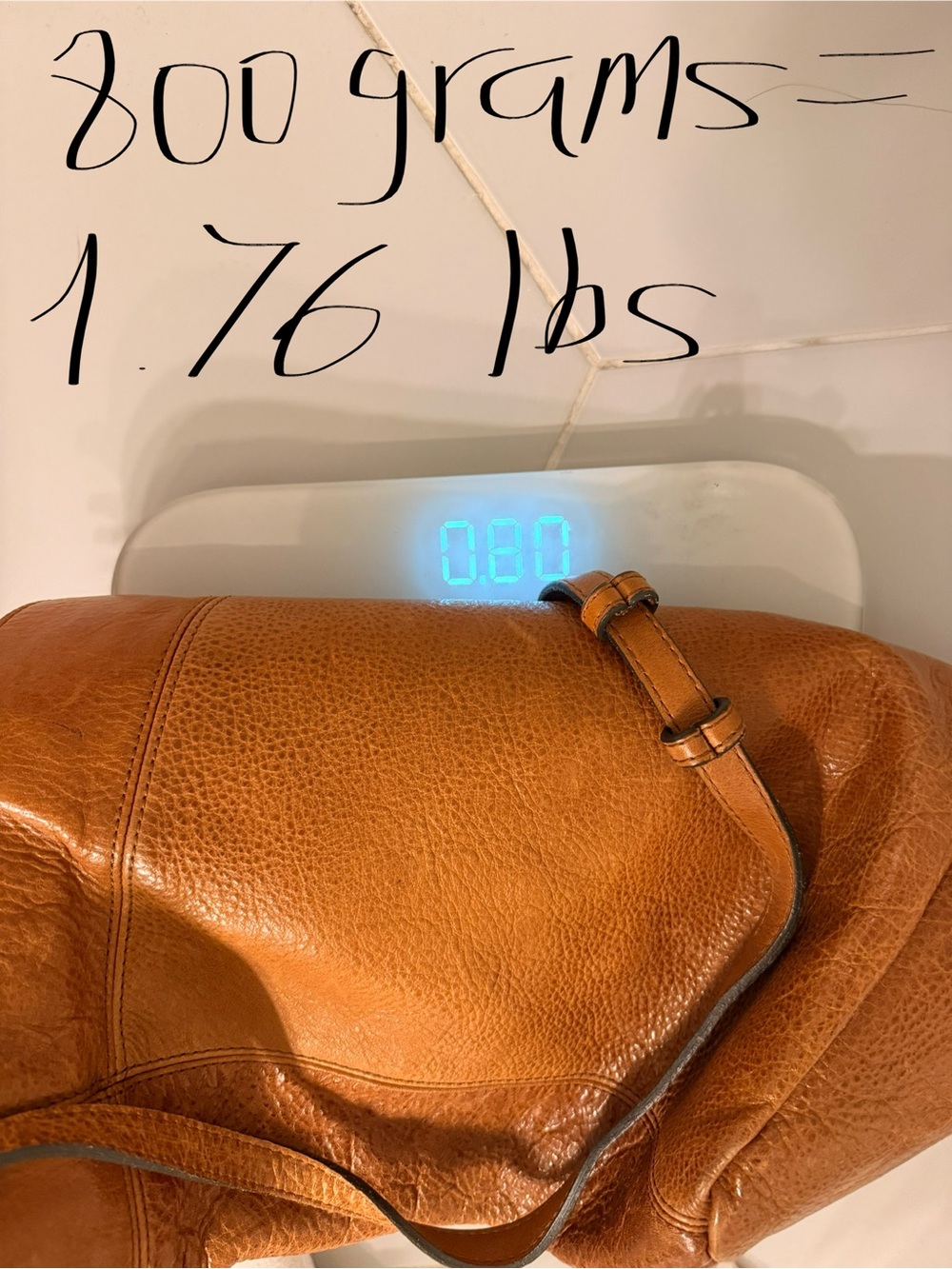 Classic Zara Tan Leather Tote Bag - Everyday Carry - Picture 5 of 5